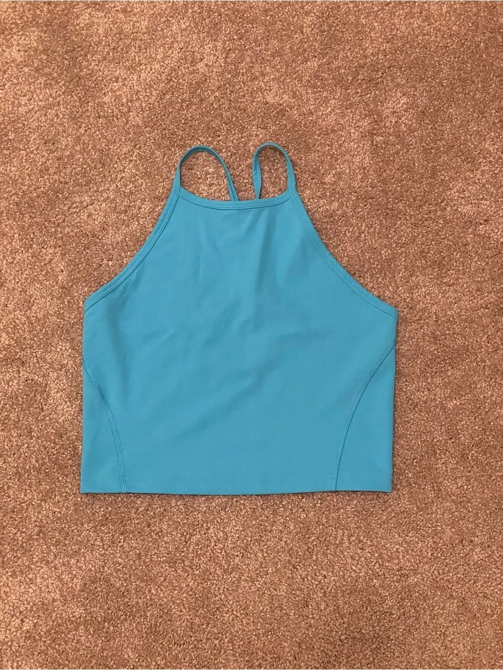 Lululemon Wunder Train High-Neck Cross-Back Tank in Kayak blue